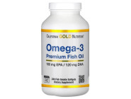 Omega-3 Premium Fish Oil California Gold Nutrition (240 капсул)