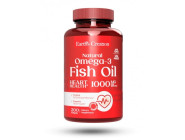 Omega 3-1000мг (Cholesterol Free) Earth‘s Creation (200 капсул)