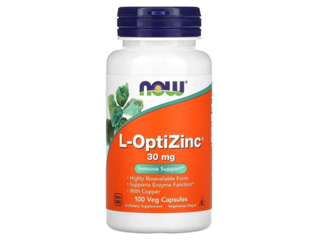 L-OptiZinc 30мг Now Foods (100 вег капсул)