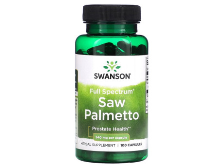 Saw Palmetto Full Spectrum 540мг Swanson (100 вег капсул)