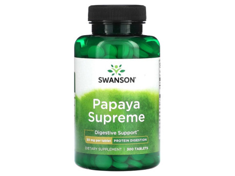 Papaya Supreme 50мг Swanson (300 таблеток)