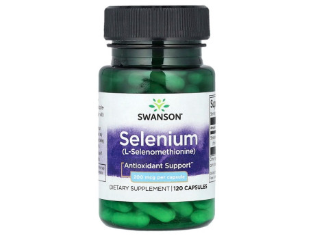 Selenium L-selenomethionine 200мкг Swanson (120 капсул)