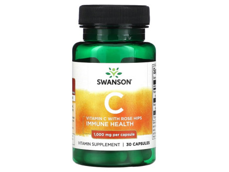 Vitamin C with Rose Hips 1000мг Swanson (30 капсул)