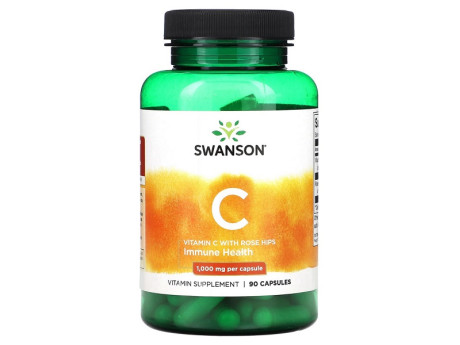 Vitamin C with Rose Hips 1000мг Swanson (90 капсул)