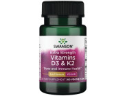 Vitamins D3 & K2 - 5,000 IU & 100мкг Swanson (60 вег капсул)