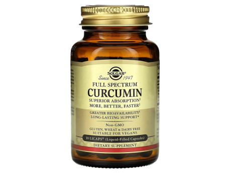 Curcumin Full Spectrum Solgar (30 капсул)