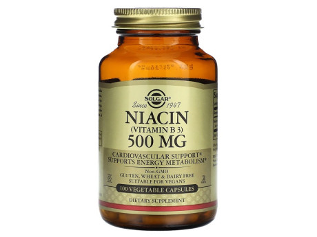 Niacin (Vitamin B 3) 500мг Solgar (100 вег капсул)