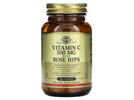 Vitamin C With Rose Hips 500мг Solgar (100 таблеток)