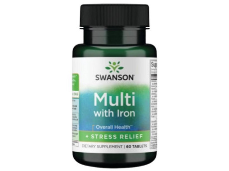 Multi with Iron + Stress Relief Swanson (60 таблеток)