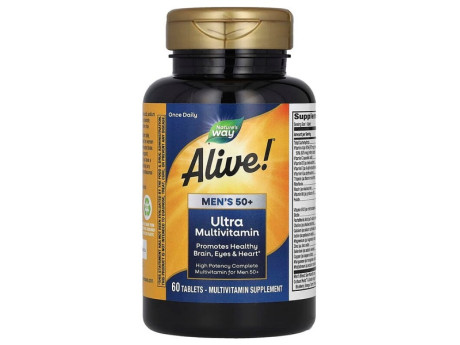Alive! Men's 50+ Ultra Potency Complete Multivitamin Nature's Way (60 таблеток)