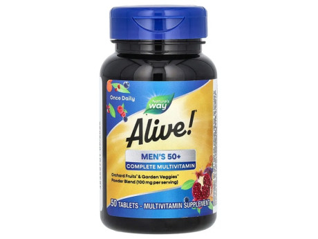 Alive! Men's 50+ Complete Multivitamin Nature's Way (50 таблеток)