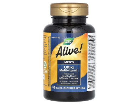 Alive! Men's Ultra Potency Complete Multivitamin Nature's Way (60 таблеток)