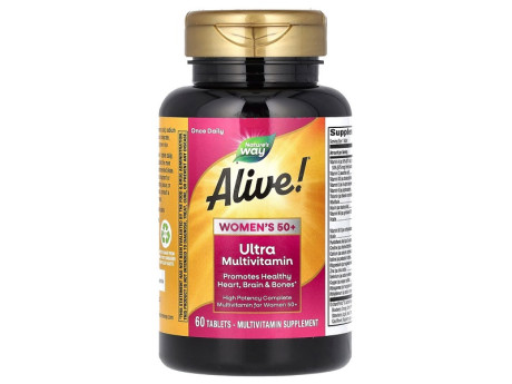 Alive! Women's 50+ Ultra Potency Complete Multivitamin Nature's Way (60 таблеток)