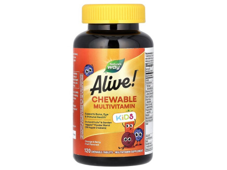Alive! Kid's Chewable Multivitamin Nature's Way (120 таблеток)