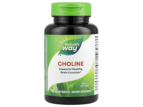 Choline 500мг Nature's Way (100 вег таблеток)