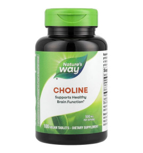 Choline 500мг Nature's Way (100 вег таблеток)