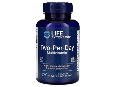 Two-Per-Day Multivitamin Life Extension (120 таблеток)