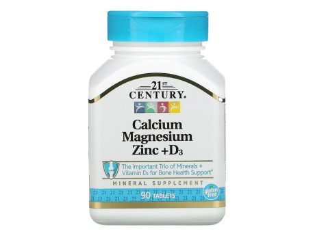 Calcium Magnesium Zinc + D3 21st Century (90 таблеток)