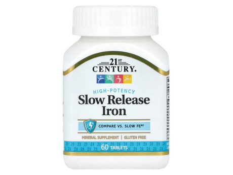 Slow Release Iron 45мг 21st Century (60 таблеток)