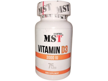 Vitamin D3 3000 IU MST (120 капсул)