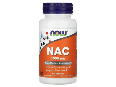 N-ACETYL-CYSTEINE 1000мг Now Foods (60 таблеток)