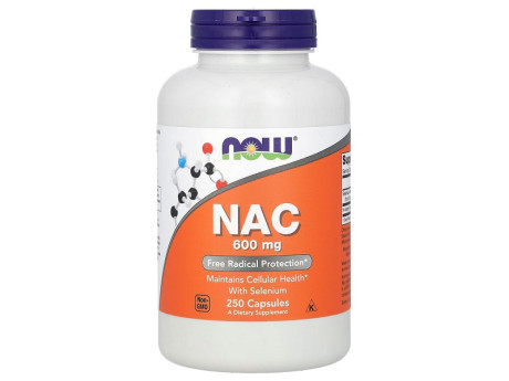 NAC-ACETYL CYSTEINE 600мг Now Foods (250 вег капсул)
