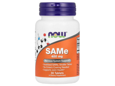 SAM-E 400мг Now Foods (30 таблеток)