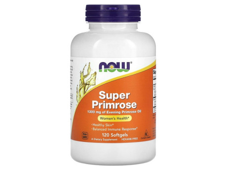 SUPER PRIMROSE 1300мг NOW Foods (120 капсул)