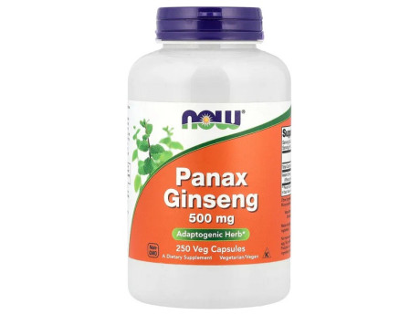 Panax Ginseng 500мг NOW (250 вег капс)