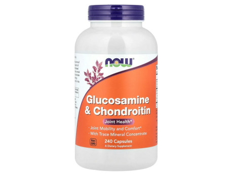 Glucosamine & Chondroitin With Trace Minerals NOW foods (240 капсул)
