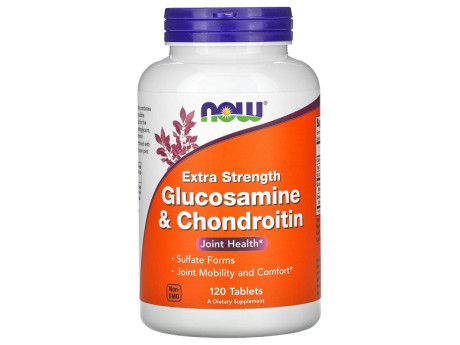 Glucosamine & Chondroitin 2X 750/600мг NOW foods (120 таблеток)