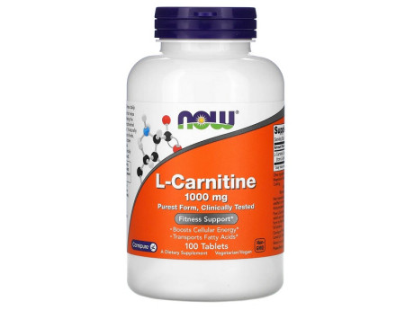 L-CARNITINE TARTRATE 1000мг Now Foods (100 таблеток)