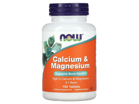 Calcium Magnesium 500/250мг Now Foods (100 таблеток)