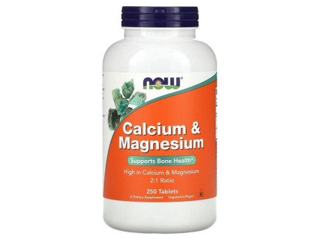 Calcium Magnesium 500/250мг Now Foods (250 таблеток)