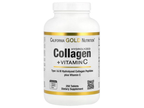 Hydrolyzed Collagen California Gold Nutrition (250 таблеток)