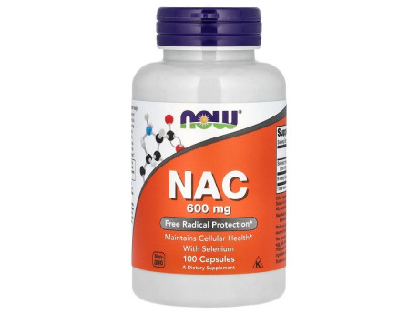 N-Acetylcysteine 600мг Now Foods (100 вег капсул)