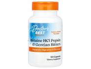 Betaine HCL Pepsin & Gentian Bitters Doctor's Best (120 капсул)