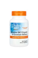 Betaine HCL Pepsin & Gentian Bitters Doctor's Best (120 капсул)