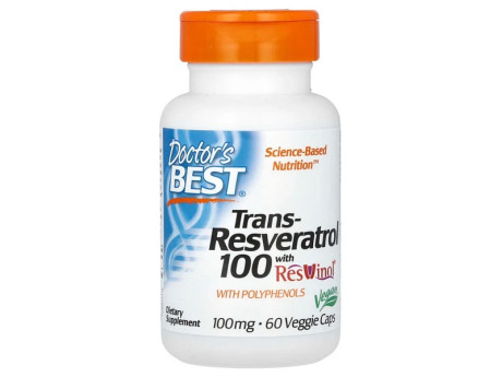 Trans-Resveratrol 100 with ResVinol 100мг Doctor's Best (60 капсул)