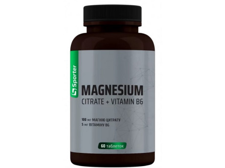 Magnesium Citrate + B6 Sporter (60 капсул)