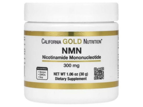 NMN Powder 300мг California Gold Nutrition (30 грамів)