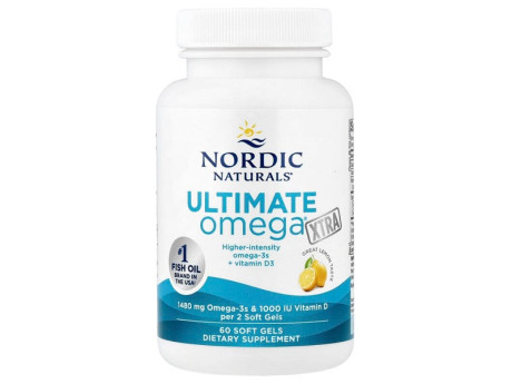 Ultimate Omega Xtra 1480мг Nordic Naturals (60 капсул)