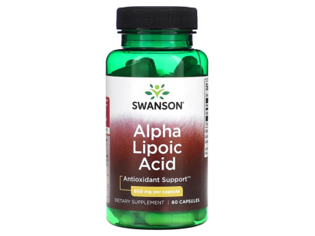 Alpha Lipoic Acid 600мг Swanson (60 капсул)