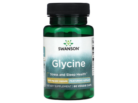 Glycine 500мг Swanson (60 вег капсул)