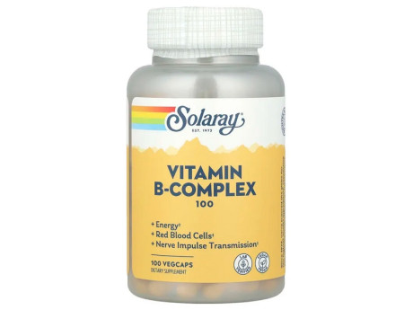 Vitamin B-Complex 100мг Solaray (100 вег капсул)