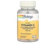Buffered Vitamin C with Bioflavonoid Concentrate 500мг Solaray (100 вег капсул)
