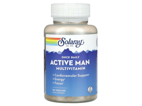 Once Daily Active Man Multivitamin Solaray (90 вег капсул)