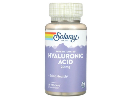 Enteric-Coated Hyaluronic Acid 20мг Solaray (30 вег капсул)