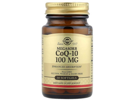 CoQ-10 Megasorb 100мг Solgar (30 капсул)
