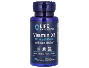 Vitamin D3 with Sea-Iodine 5000 IU Life Extension (60 капсул)